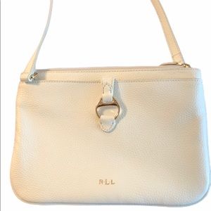 LAUREN RALPH LAUREN Cream Crossbody Purse